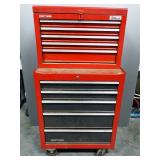 Craftsman 2 Piece Home Tool Storage Tool Box On Wheels, 10 Drawers, 51.5" x 27" x 18"