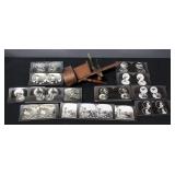 Antique Underwood & Underwood “The Perfecscope” Stereoscope 3D Viewer Including 24 Keystone View Com