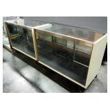 Glass Display Cases With Sliding Doors, Qty. 2 38" x 48" x 22"
