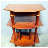 Decorative Wood Hall Table With 2 Shelves, 27" x 30" x 13.5"