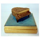 Avon Textured Gold Piano Solid Perfume Holder With Box