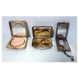 Vintage Elgin Compact, Helen Rubinstein Compact, And Unmarked With Lake Scene