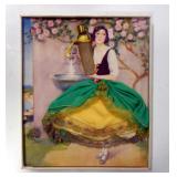 Vintage Perfume Bottle And Box With Art By Frederick Manning NY