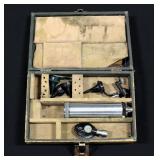 Vintage Otoscope/ Ophthalmoscope With 2 Attachments 1 With 3 Pieces (6 Total Pieces) , In Case