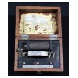 McIntosh Galvanic And Faradic Battery Co. Family Faradic Battery, With Electrode Dowels, In Wood Cas