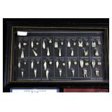Antique Dental Tooth Pulling Tools, Books On Old Dental Instruments And Framed Teaching Display Of T