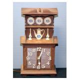 Plastic Cupboard Novelty Clock, 11" Tall, Runs