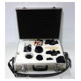 Olympus 35mm Cameras Models 0M-1 And OM-2, Includes 50mm Lens, Varimagni Finder, With Metal Security