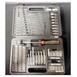 Bosch 3/8" Corded Drill With Manual, Powers On, Black & Decker 120 Piece Home Project Tool Kit And C