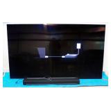 75" Samsung Model QN75Q7FAMFXZA, Powers On, With Extending Wall Mount, Sonos Sound Bar Model Playbar