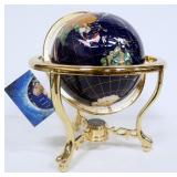 Gemstone Globe, Countries Made Of Gemstones Throughout The World, Globe Spins And Articulates, Compa