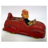 Vintage Mickey Mouse Fire Truck By Sun Rubber