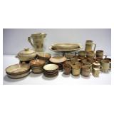 Frankoma Mayan-Aztec 1940 Dish Set, Includes, Cups, Bowls, Trays, Serving Trays, Mugs, Pitcher And M