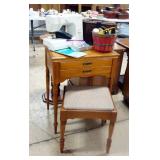 Janome Sewing Machine Model JF 1004 With Foot Pedal And Instructions, Powers On, Sewing Table With S