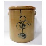 Primitive 6 Gallon Crock, Blue Makers Mark, Unknown Brand