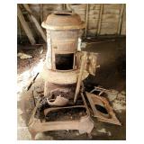 Antique Round Oak Wood Burning Stove Model 18-T-31