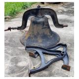 Antique Cast Iron Bell And Yoke # 4 By C.S. Bell Company In Hillsboro Ohio