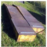 Custom Made 14 Ft Diamond Plate Steel Auto Ramps, Qty 2, 12