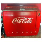 Antique Electric Coca-Cola Chest Cooler, 2 Top Hinged Doors