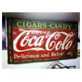 Antique Heavy Gauge Steel "Coco-Cola" Retail Sign, 55" X 97"