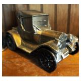 Vintage Starliner Fuel Can, Midwest Auto Stores Oil Can And Metal Car Base