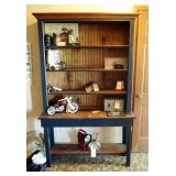 2 Piece Arts & Crafts Solid Wood Bookcase With 4 Shelves, 76" X 48" X 14.5"