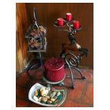 Iron Candle Stands, Qty 3, Candles Included
