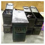 Bolts, Connectors, Scrap Iron, Nails And More Includes Ammunition Boxes, Qty 6