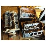 Small Block Chevy Short Block Engine Qty 3, Casting Numbers 10054727, 3970010 & 5/LGSGT (One Piece R