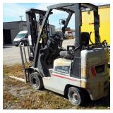 35 Nissan LP Powered Fork Lift, Model #MAPL01A18LV, 6900 LBS Capacity
