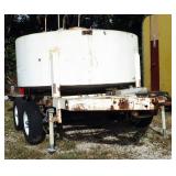16 Ft, 1000 Gallon Fuel Tank Trailer With Double Axles, Pentle Hook Hitch, Liquid Control Meter. Hos