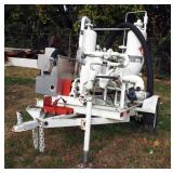 2002 Fuel Tech Inc 8 Ft Mobile Fuel Pumping Skid Trailer, Model # JF-AV-EL-TPC With Liquid Controls 