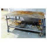 Rolling Steel Welding Table, 32" X 63" x 49"