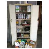 Metal 2-Door Storage Cabinet 68" x 26" X 12" Including Contents, Brite Zinc, Silicone Adhesive, Duct