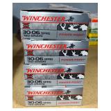 Winchester 30-06 SPRG Power-Point Ammo, 180 Gr Approx 20 Rounds, 150 Gr Approx 60 Rounds