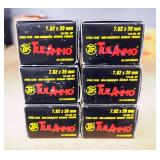 TulAmmo 7.62x39mm 124 Gr HP Ammo, Approx 120 Rounds