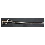 Damascus Sword With Phrase Kurhessen Veldartillerie Regiment No 11 Translated To Kurhessen Field Art Damascus Sword With Phrase Kurhessen Veldartillerie Regiment No 11 Translated To Kurhessen Field Art