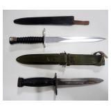 US M8 Bayonet And F+W Bayonet, Both With Scabbards US M8 Bayonet And F+W Bayonet, Both With Scabbards