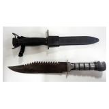 M10 Bayonet With Scabbard And Survival Knife With Removable Compass Pommel