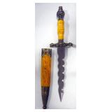 Two Daggers With Sheaths, 1 With Serpentine Blade And Other With Dragon Handle Two Daggers With Sheaths, 1 With Serpentine Blade And Other With Dragon Handle