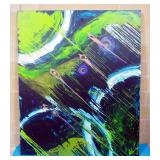 Sam Finley (American, 1956 - ), Abstract Wall Art Of Circular And Streaked Designs, 5