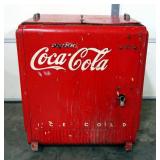 Vintage Coca-Cola Top Loading Cooler On Wheels, 36"H x 31"W x 25"L