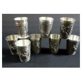 Frieling-Zinn German Pewter Cups, Qty 8