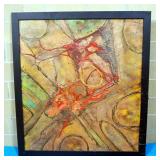 Sam Finley (American, 1956 - ), Abstract Wall Art Of Various Shapes And Colors, 53" x 59", Framed, S