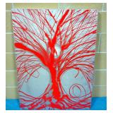 Sam Finley (American, 1956 - ), Abstract Wall Art On Canvas Of Tree, 30" x 40", Signed And Dated On 