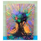 Sam Finley (American, 1956 - ), Abstract Wall Art On Canvas Of Tree, 30" x 40", Signed And Dated On 