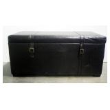 Upholstered Storage Bench/Ottoman With Hinged Lid, 19" H x 40" W x 17" D