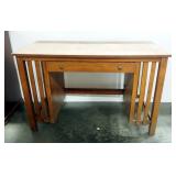 Solid Wood Mission Style Single Drawer Desk, 30.5" H x 48" W x 24" D