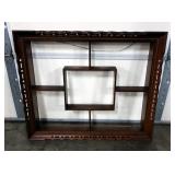 Solid Wood Frame Curio Wall Shelf 33" x 39"