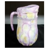 Ink Blot Glass Juice Set, Includes 6 Juice Glasses And Pitcher